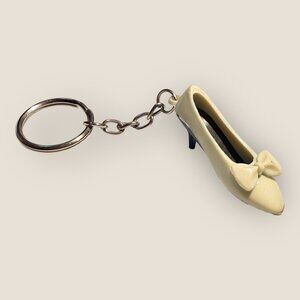 Vintage Miniature High Heel Shoe Keychain Keyring Taiwan